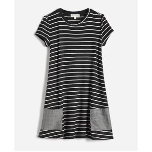 Crown of Hearts -Stitch Fix - Girls Black Striped T-Shirt Dress - Small